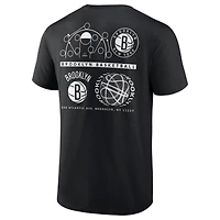 T-shirt noir fanatiques pour hommes Brooklyn Nets Court Street Collective