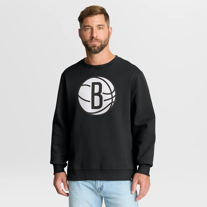 Men's Fanatics Black Brooklyn Nets Essential Legacy Sweatshirt