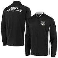 Men's Fanatics Black Brooklyn Nets Exclusive Mock Neck Full-Zip Jacket