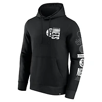 Sweat à capuche croisé Game Time pour homme Fanatics Black Brooklyn Nets