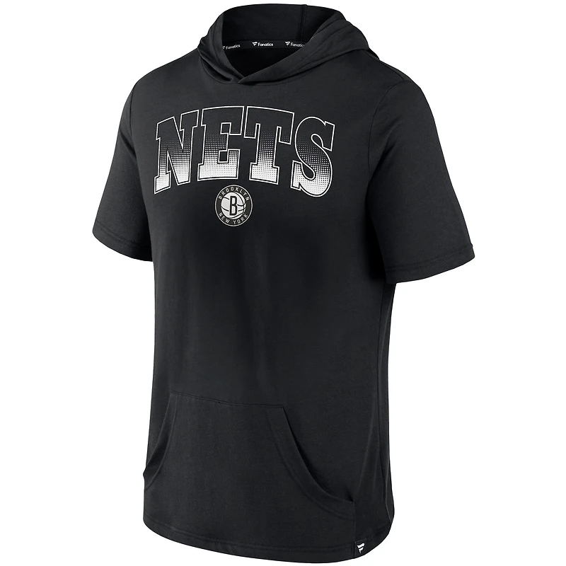 Men's Fanatics Black Brooklyn Nets Guard The Rim Hoodie T-Shirt