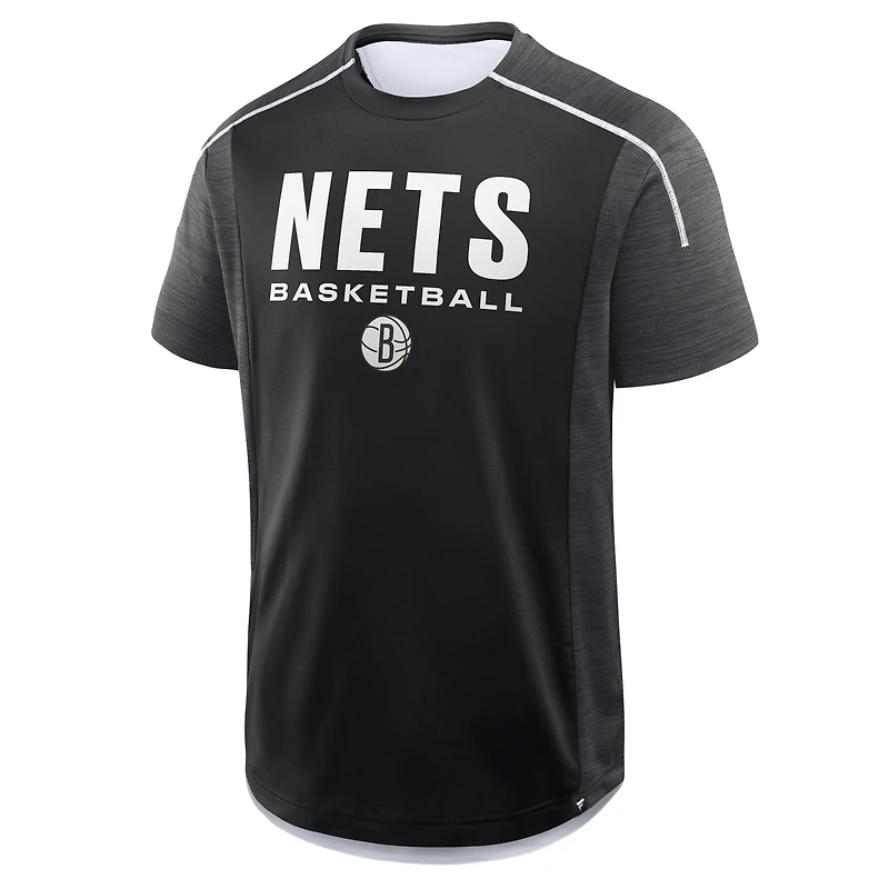 Men's Fanatics Black Brooklyn Nets Inbound Pass Play Practice T-Shirt