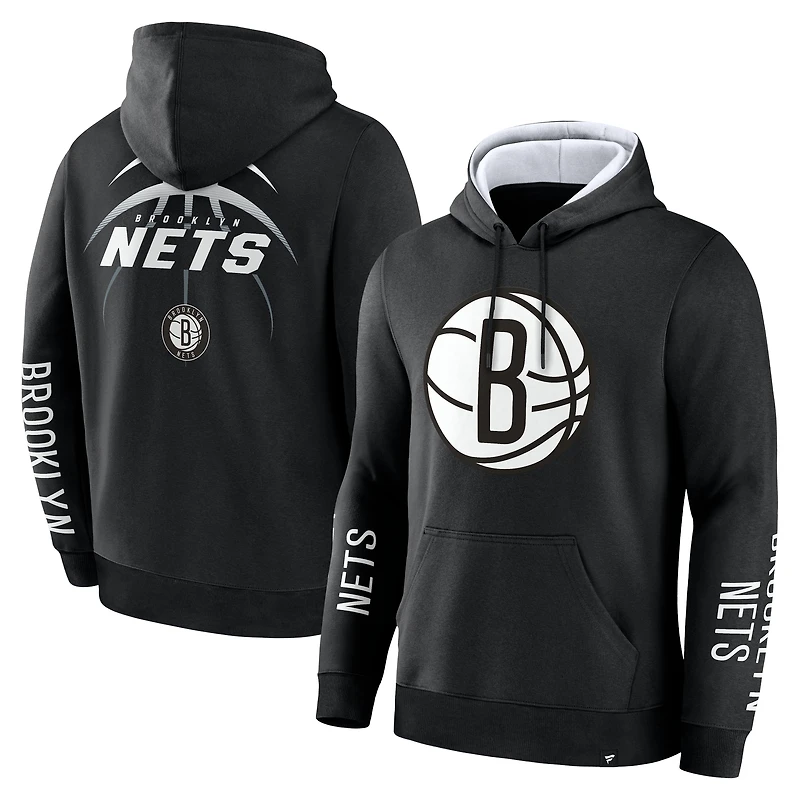Sweat à capuche noir fanatiques pour hommes Brooklyn Nets Legacy Guard