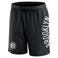 Men's Fanatics Black Brooklyn Nets Post Up Mesh Shorts