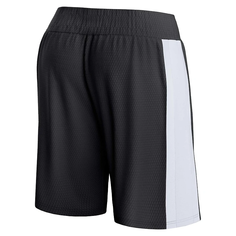 Short en maille emblématique noir Brooklyn Nets Fanatics pour hommes
