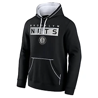 Fanatics pour hommes noirs Brooklyn Nets Split the Crowd - Sweat à capuche