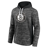 Men's Fanatics Charcoal Brooklyn Nets Instant Replay Colorblock - Pullover Hoodie