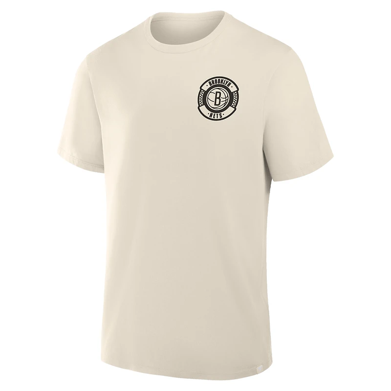 Men's Fanatics Cream Brooklyn Nets Team Culture T-Shirt