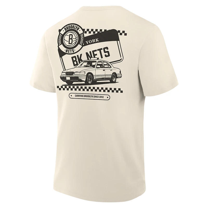 T-shirt Fanatics Cream Brooklyn Nets Team Culture pour homme