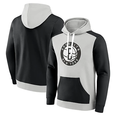 Sweat à capuche Fanatics blanc/noir Brooklyn Nets Primary Arctic pour homme