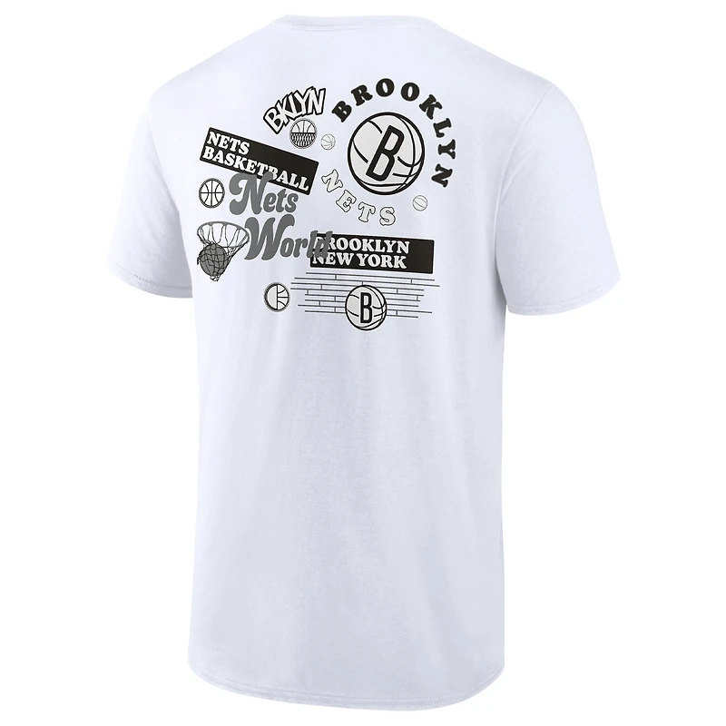 Men's Fanatics White Brooklyn Nets Street Collective T-Shirt