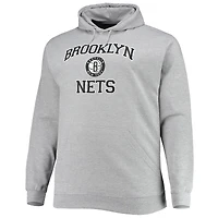 Sweat à capuche gris chiné Brooklyn Nets Big & Tall Heart Soul pour homme