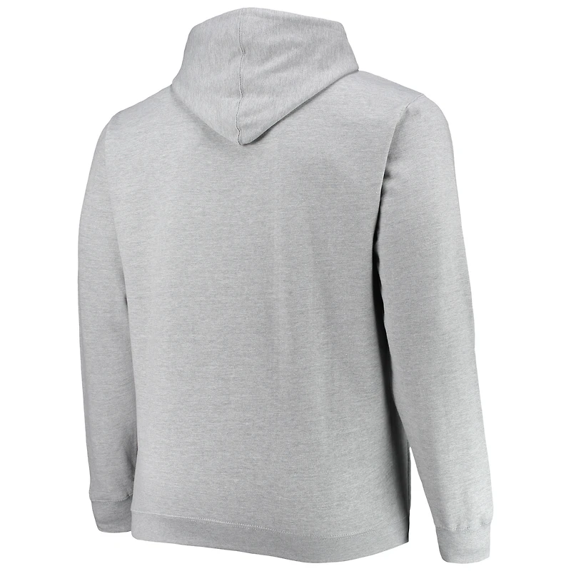 Sweat à capuche gris chiné Brooklyn Nets Big & Tall Heart Soul pour homme