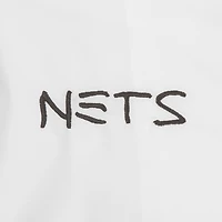 Men's JH Design White Brooklyn Nets 2022/23 City Edition Full-Zip Nylon Bomber Jacket