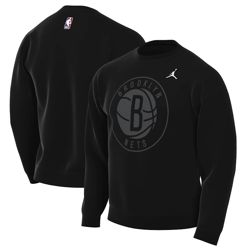 Men's Jordan Brand Black Brooklyn Nets Statement Edition Sweatshirt
