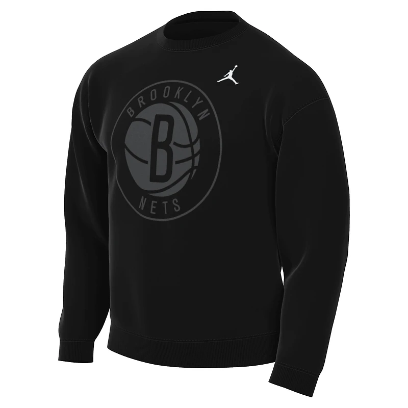 Sweat-shirt Jordan Brand noir Brooklyn Nets Statement Edition pour homme