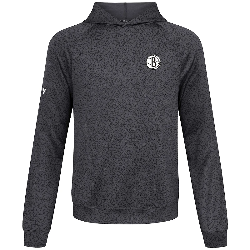 Sweat à capuche noir Challenger des Brooklyn Nets pour homme Levelwear