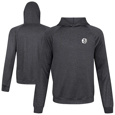 Sweat à capuche noir Challenger des Brooklyn Nets pour homme Levelwear