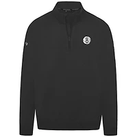 Men's Levelwear Black Brooklyn Nets Murray Quarter-Zip Pullover