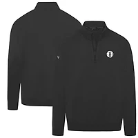 Men's Levelwear Black Brooklyn Nets Murray Quarter-Zip Pullover