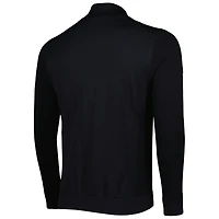Men's Levelwear Black Brooklyn Nets Nano Engineered Knit Fabric Quarter-Zip Jacket