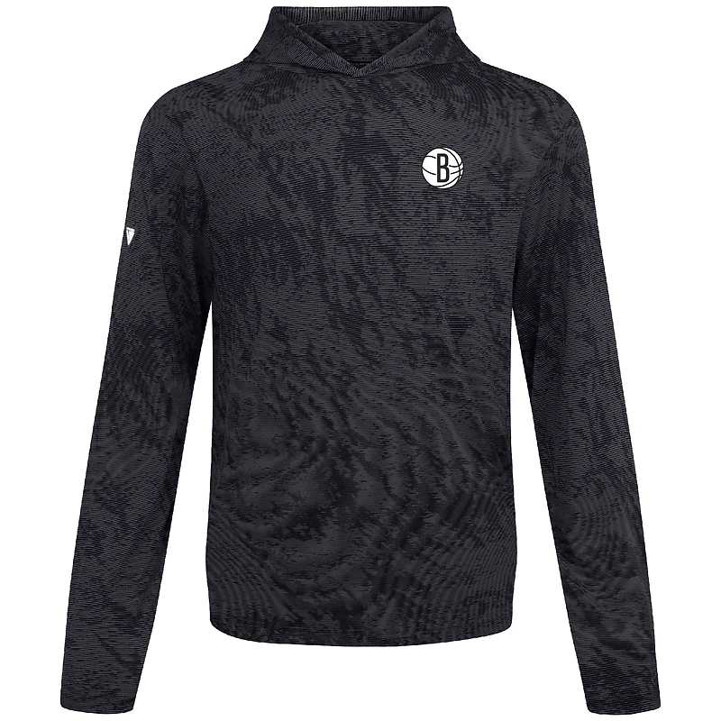 Sweat à capuche plateforme noir pour homme Levelwear des Brooklyn Nets