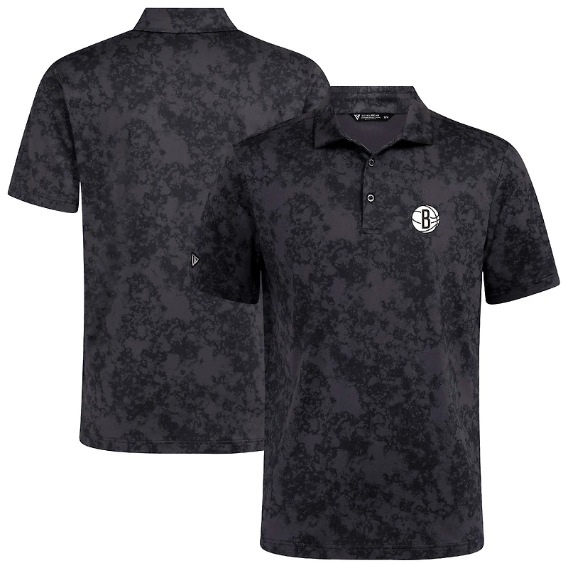 Polo noir Whisper des Brooklyn Nets pour homme Levelwear