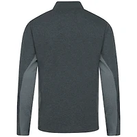 Men's Levelwear Heather Black Brooklyn Nets Waffle Insignia 2.0 Quarter-Zip Top