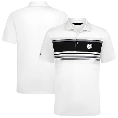 Polo blanc Onward des Brooklyn Nets pour homme Levelwear