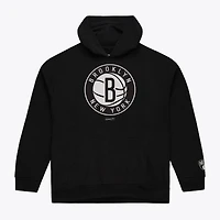 Sweat à capuche basique en polaire noire Mitchell & Ness Brooklyn Nets pour homme