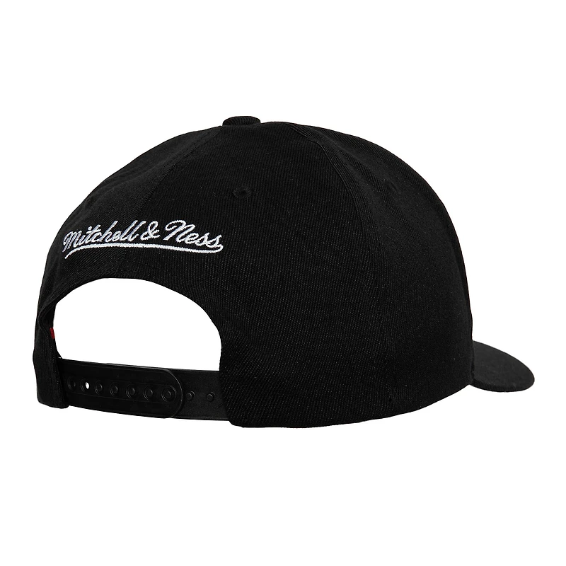 Mitchell & Ness pour homme Noir Brooklyn Nets MVP Team Script 2.0 Stretch-Snapback Hat