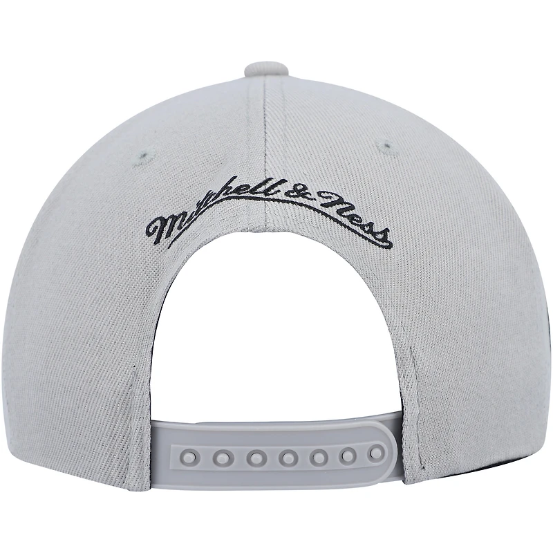 Casquette Snapback Brooklyn Nets Side Core 2.0 grise Mitchell & Ness pour hommes