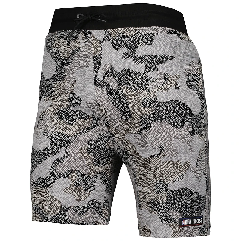 Men's NBA x Hugo Boss Brooklyn Nets Black Slam Camo Shorts