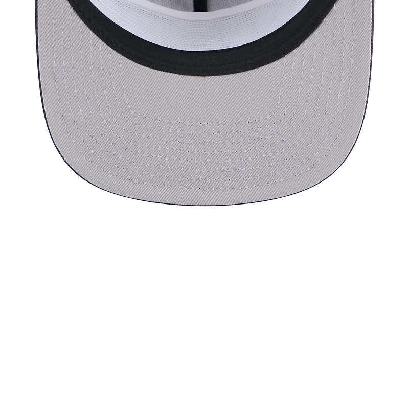 Casquette Snapback Brooklyn Nets Throwback Team Arch Golfer New Era pour hommes, noir/charbon