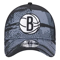 Casquette ajustable Brooklyn Nets Tip Off A-Frame Trucker 9FORTY noire/anthracite pour homme de New Era