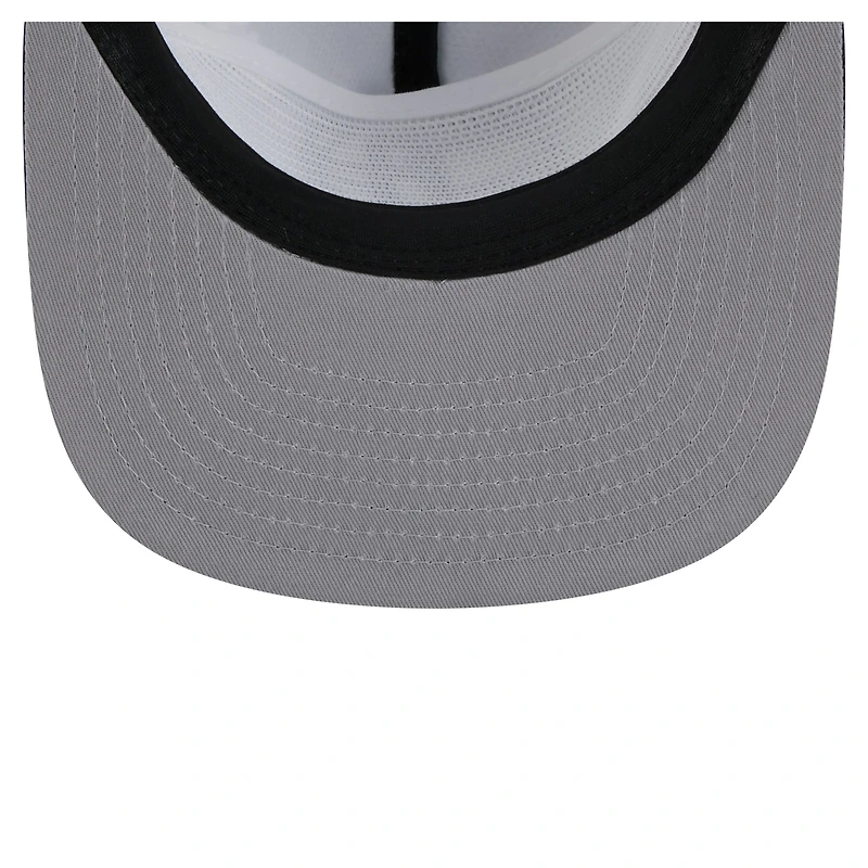 Casquette de golf à visière snapback noire/grise New Era pour homme, Brooklyn Nets