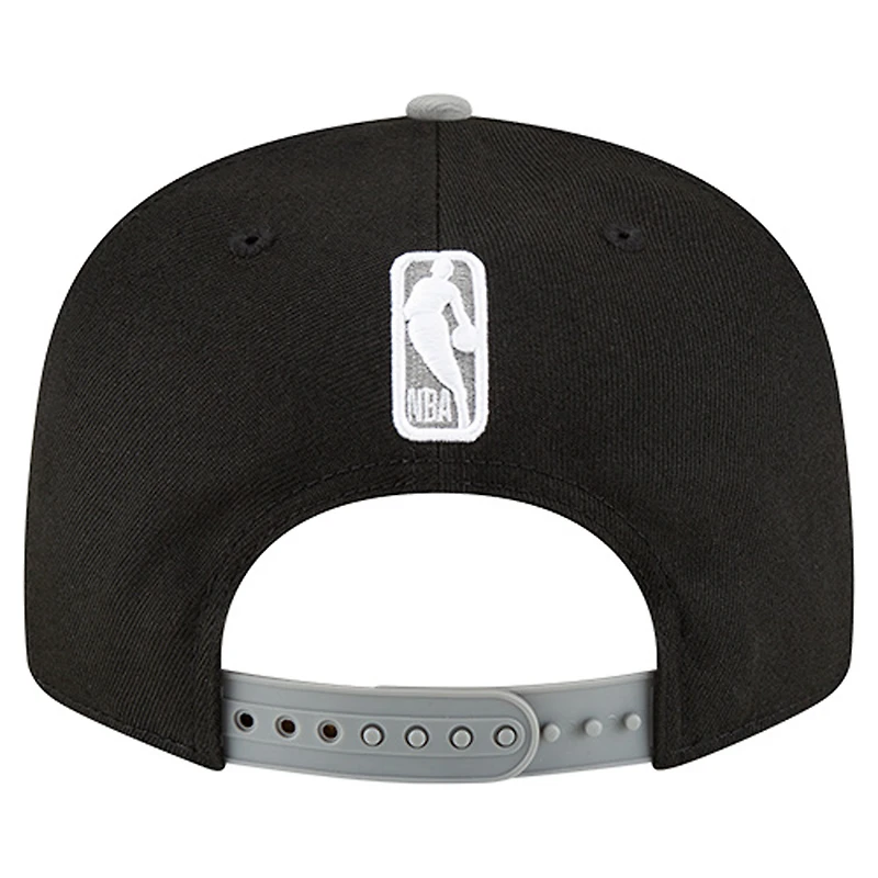Men's New Era Black/Gray Brooklyn Nets Two-Tone 9FIFTY Snapback Hat