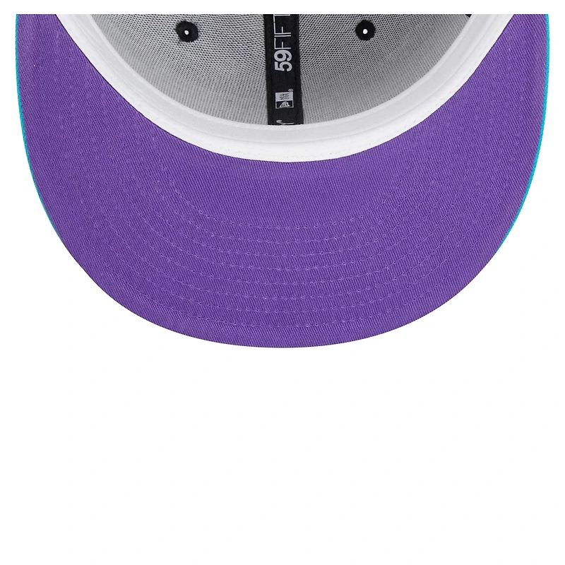 Casquette ajustée 59FIFTY Brooklyn Nets Arcade Scheme New Era pour hommes, noir/bleu sarcelle