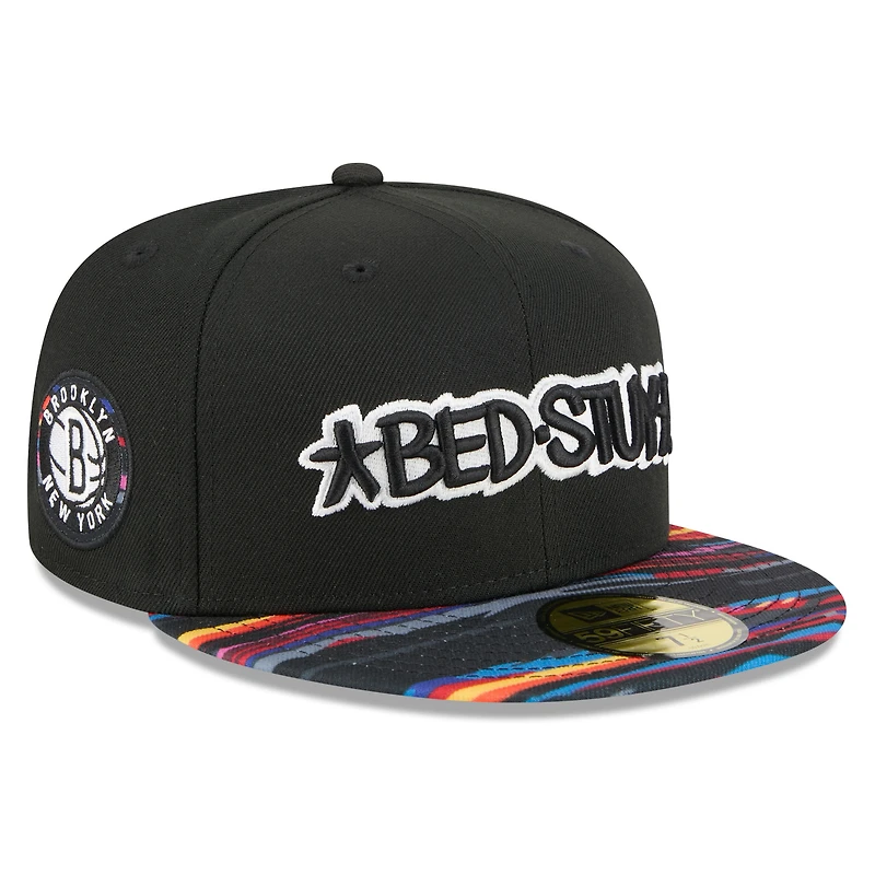 Men's New Era Black Brooklyn Nets 2025/26 City Edition 59FIFTY Fitted Hat