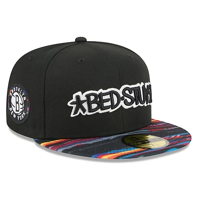 Men's New Era Black Brooklyn Nets 2025/26 City Edition 59FIFTY Fitted Hat