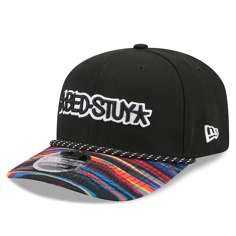 Casquette ajustable New Era Brooklyn Nets City Edition 2025/26 pour homme, noire, modèle 9SEVENTY