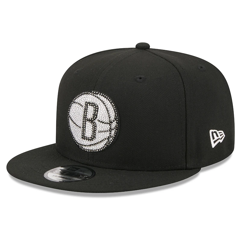 Men's New Era Black Brooklyn Nets 2026 NBA Draft Crystal 9FIFTY Snapback Hat