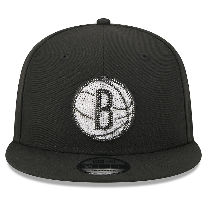 Men's New Era Black Brooklyn Nets 2026 NBA Draft Crystal 9FIFTY Snapback Hat