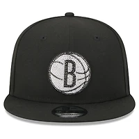 Men's New Era Black Brooklyn Nets 2026 NBA Draft Crystal 9FIFTY Snapback Hat