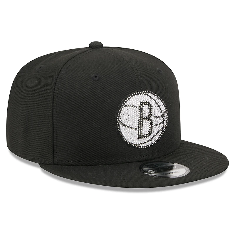 Men's New Era Black Brooklyn Nets 2026 NBA Draft Crystal 9FIFTY Snapback Hat