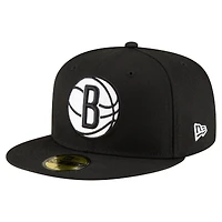 Men's New Era Black Brooklyn Nets 59FIFTY Fitted Hat