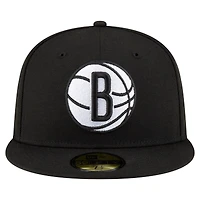 Men's New Era Black Brooklyn Nets 59FIFTY Fitted Hat