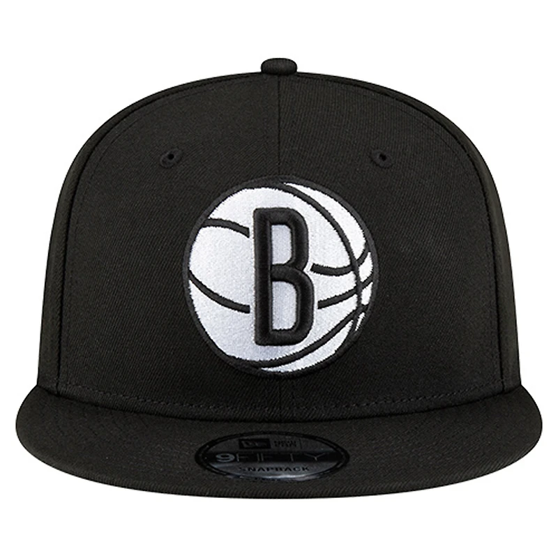 Men's New Era Black Brooklyn Nets 9FIFTY Snapback Hat