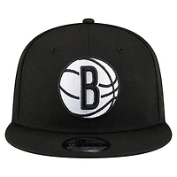Men's New Era Black Brooklyn Nets 9FIFTY Snapback Hat