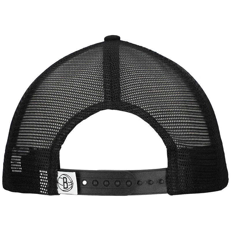 Casquette de camionneur à visière noire New Era Brooklyn Nets 9FIFTY pour homme
